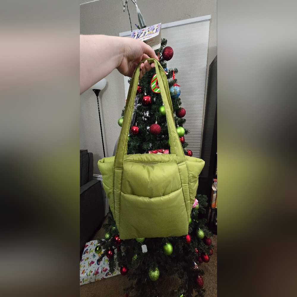 Baggu Puffy Mini Tote Pistachio - Picture 3 of 15